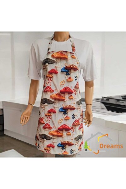 DÜŞLER EV TEKSTİLİ 3D Patterned Adjustable Duck Fabric Chef Kitchen Apron wit...