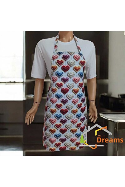 DÜŞLER EV TEKSTİLİ 3D Patterned Adjustable Duck Fabric Chef Kitchen Apron wit...