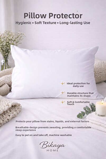 Bikaya Home 50X70 cm Liquid-Proof Pillow Mattress Cover |   2-Pack |   Stain ...
