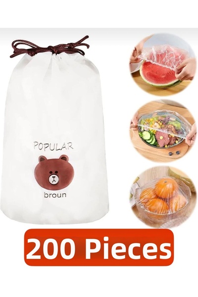 Funny Life 200 Pieces of Practical Freshness Preserving Pot and Plate Covers ...