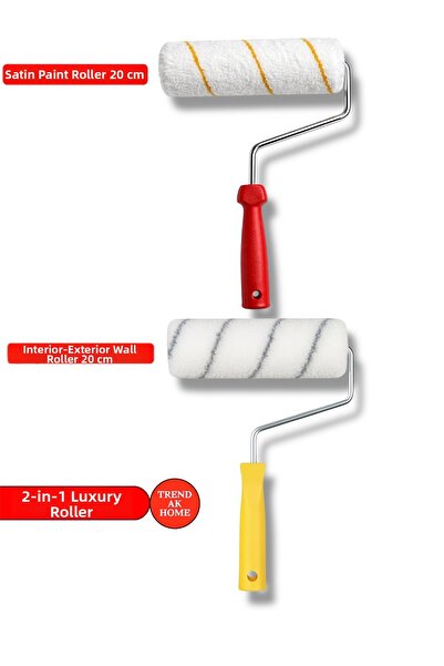 OSKAR FIRÇA Trend Ak Home 2-Piece 20 cm Luxury Painter's Roller Set - Satin P...