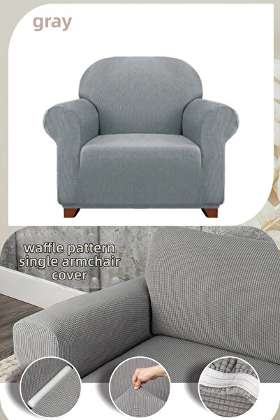 Uy Style Lycra Single Sofa Cover, Elastic Rubberized Sofa Cover with Pitikare...