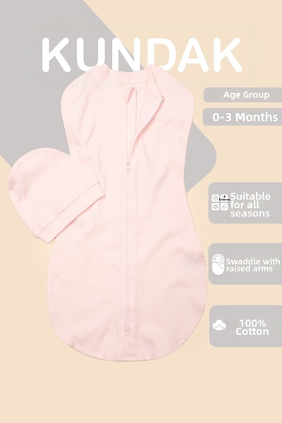 Vauva 100% cotton double-sided zippered swaddle for baby, soft jersey fabric,...