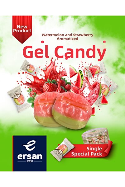 Ersan Watermelon Strawberry Flavored Rock Sugar Sachet - 1000 Gr