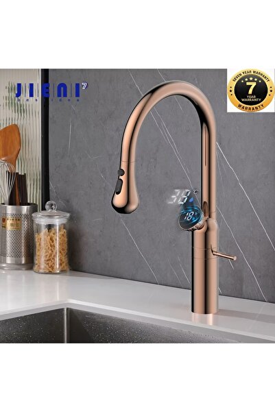 OEM صنبور حوض المطبخ بشاشة LED رقمية، 3 وظائف، صنبور حلزوني، مستورد، ضمان 7 س...