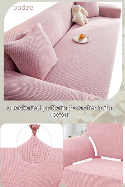 Uy Style Lycra Sofa Cover, Elastic Rubberized Sofa Cover, Pitikare Pattern, 3...