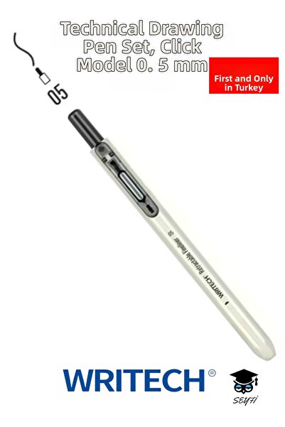 SEYFİKİRTASİYE Technical Drawing Pen Press-Action Model Black Ink First in Tr