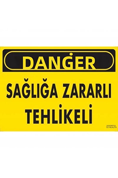 Fırsatkolik مي للواردات ®   لافتة تحذير من المخاطر الضارة للصحة 25x35 رمز: 760