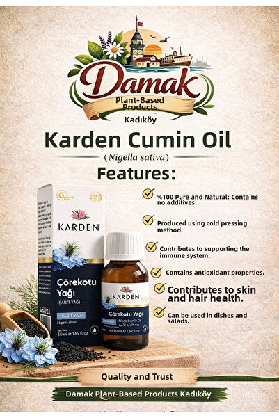 Damak Gıda زيت الكمون الأسود 20 مل