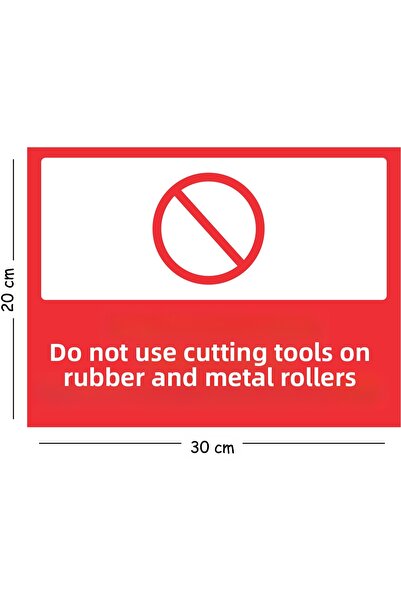 Mayeka Do Not Use Cutting Tools on Metal Rubber and Metal Rolls 20X30 cm A4 W...