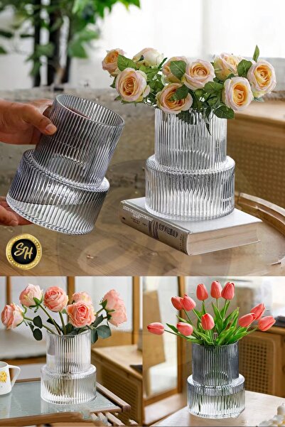 Snow Homs مزهرية زخرفية فاخرة من فن الأوريغامي