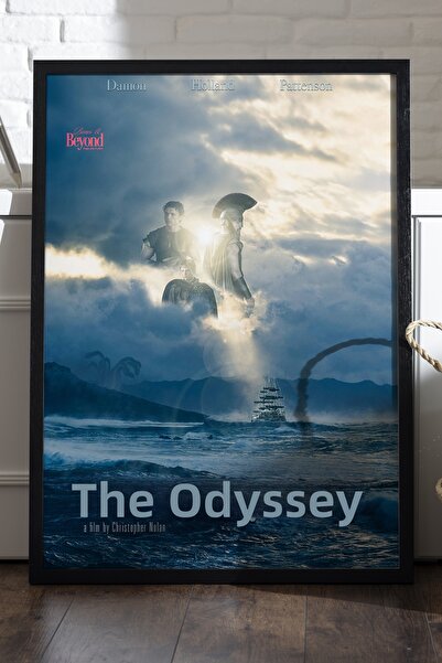 Duvarda Η αφίσα The Odyssey με μαύρο ξύλινο πλαίσιο, διακοσμητική ζωγραφική τ...