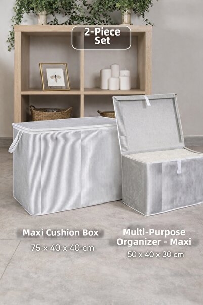 PONÇİK BEBEK Maxi Pillow Storage Box Large Size Maxi Size Organizer Box under...