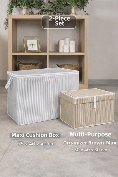 PONÇİK BEBEK Maxi Pillow Storage Box Large Size Maxi Size Organizer Box under...