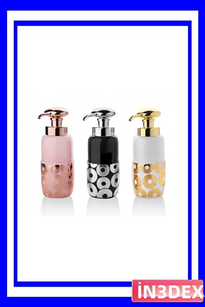 İN3DEX موزع صابون سائل من البورسلين المزخرف، إكسسوار للحمام