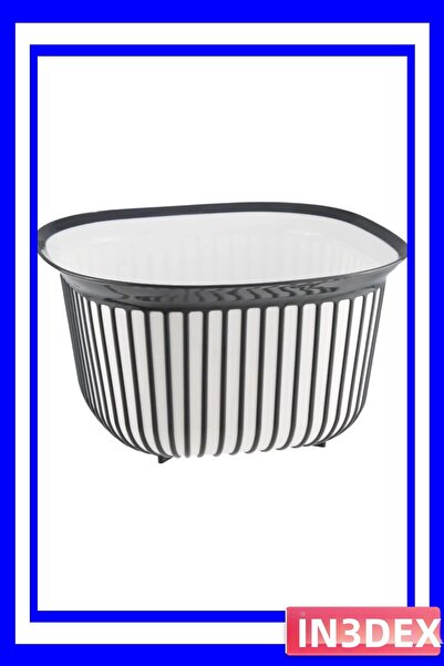 İN3DEX Square Patterned Kitchen Bowls with 4 Liter Capacity