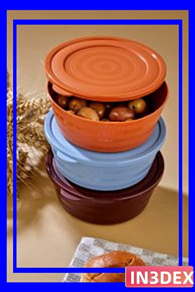 İN3DEX Clover Shaped 3-Piece Bowl Set with Lid