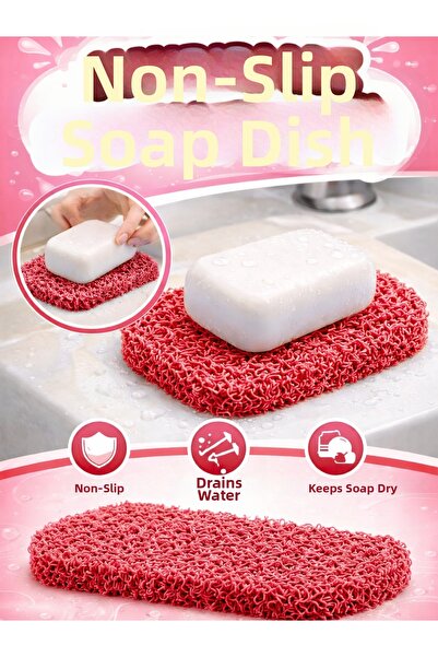 BEYLİNİ Soap Mat Mold Soap Holder Pvc Curly Non-Slip Sink Bathroom Kitchen So...