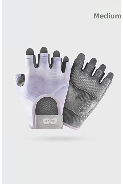 SkyWheel قفازات رياضية من السيليكون مضادة للعرق بنصف إصبع للياقة البدنية والي...