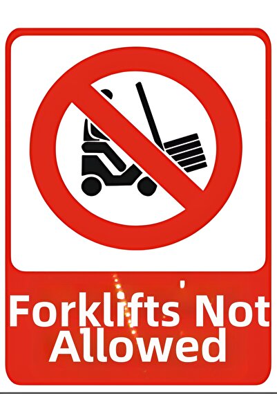 HiperAD Reklam لافتة تحذيرية مطبوعة بعبارة "الرافعة الشوكية غير قادرة على الد...