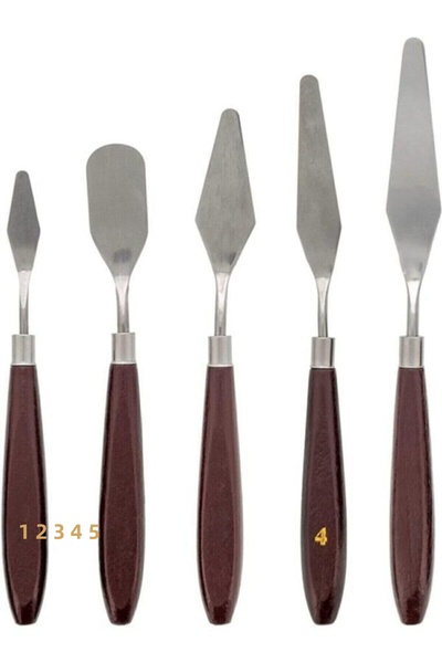 Limmy Set de spatule pentru pictura, spatule metalice 5 piese (cuțit pentru p...
