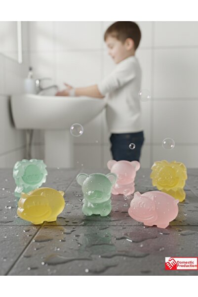 Chikopy Hand Washing Soap Strawberry Scented Animal Figured Soap Set 6 Pieces...