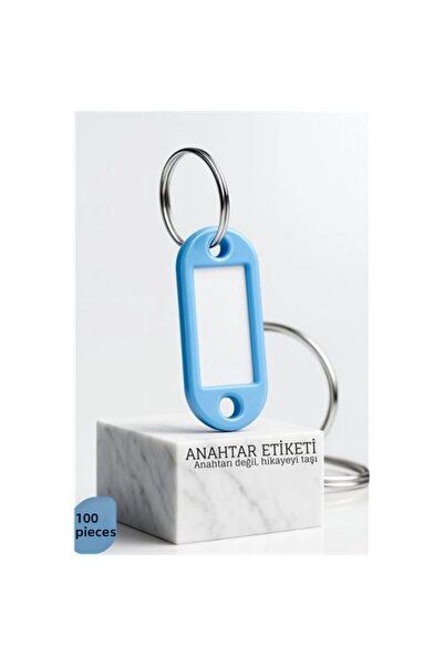 shopwave Brk Tagged 100-Pack Keychain Rings – Name-Engravable, Stylish Design...