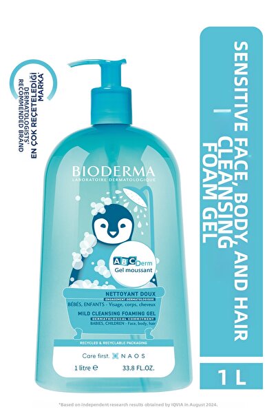 Bioderma Abcderm Пяна за почистване 1L
