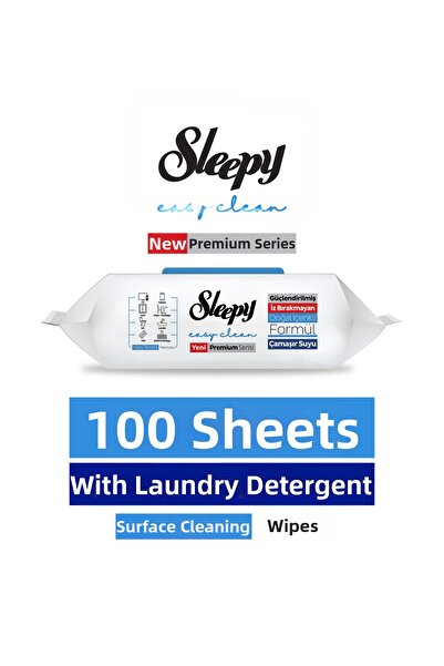 Sleepy Кърпа за лесно почистване на повърхности с добавка за избелване 100 бр