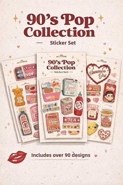 LABELOVE مجموعة ملصقات البوب من التسعينيات |   أكثر من 90 تصميمًا كلاسيكيًا |...
