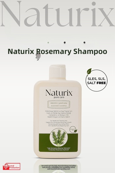 Naturix شامبو الروزماري |   عناية خالية من الملح ومضادة للتساقط وتعزيز نمو ال...