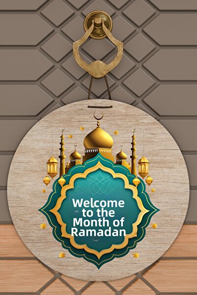 Dormot High-Quality Digital Printing, Welcome Ya City Ramadan-Themed Door Dec...
