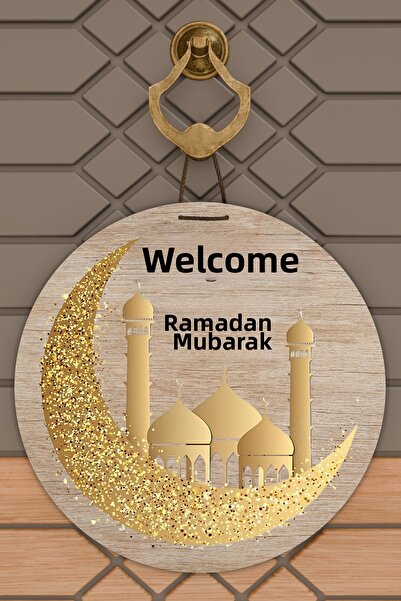 Dormot High-Quality Digital Printing, Welcome Ya City Ramadan-Themed Door Dec...