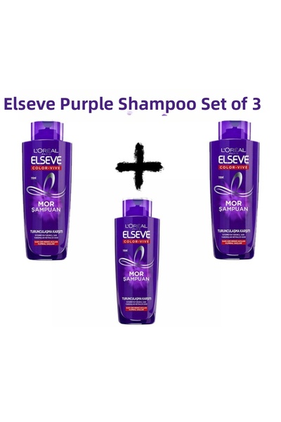 ELSEVE 200 ml de șampon violet - 3 bucăți