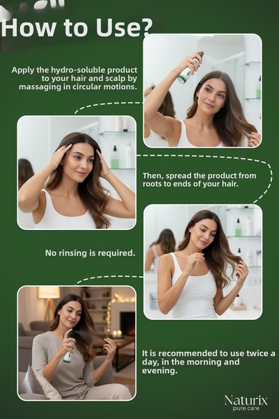 Naturix ماء إكليل الجبل طبيعي 100%، مضاد للتساقط ويعزز نمو الشعر - 100 مل