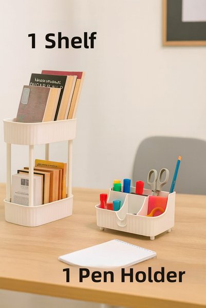 Zayas Shopping حامل أقلام ورف صغير لسطح المكتب