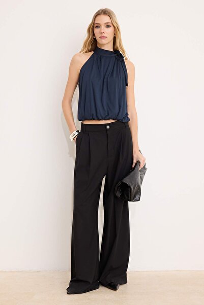 Trendyol Collection Anthracite Regular/Normal Fit Stand Collar Sleeveless Gat...