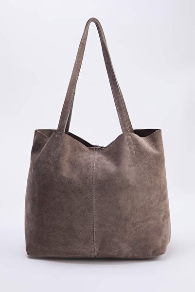 TRENDYOL SHOES Sand Beige Premium Genuine Leather Suede Women's Maxi Size Sho...