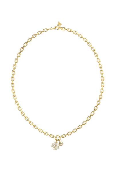 Guess تميمة حظ مرصعة بالأحجار الكريمة مقاس 16-18 بوصة