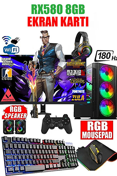 Dmc N241 (PUBG,GTA 5) I7 4770,16GB RAM,500GB HDD,256GB SSD,8GB RX580,24"180hz...