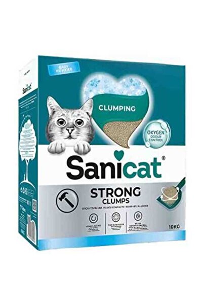 Sanicat Strong Clumps Ekstra Güçlü İnce Taneli Kedi Kumu 10kg