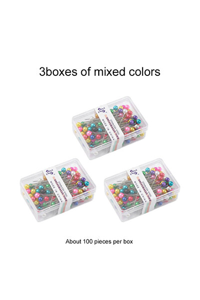 Choice 300 قطعة متنوعة، 100 قطعة من دبابيس الخياطة للأقمشة مع علبة، دبوس مستق...