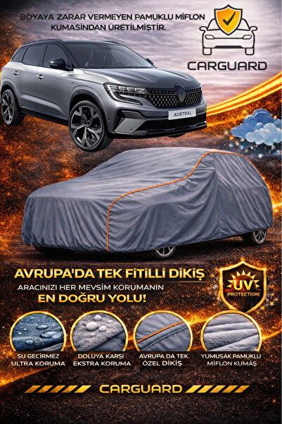 CarGuard Renault Austral Uyumlu Pro Fitilli Araba Brandası Miflonlu Branda Ot...