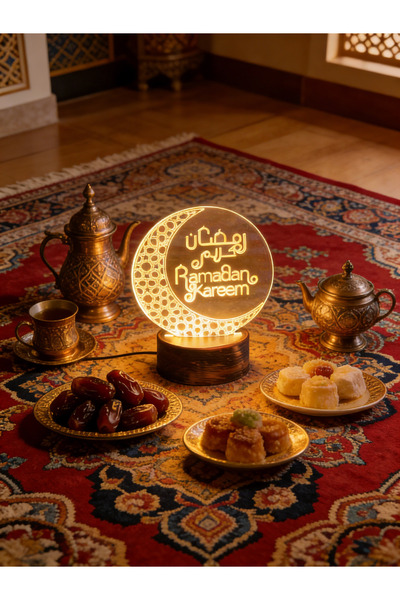 Yoawllty زينة رمضان، أضواء رمضان – مصباح ليلي LED على شكل هلال يعمل بمنفذ USB...