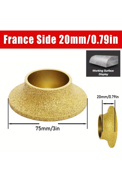 Choice عجلة تلميع ماسية فرنسية الحواف ملحومة بالتفريغ، قطر فتحة 20 مم، قطر ال...