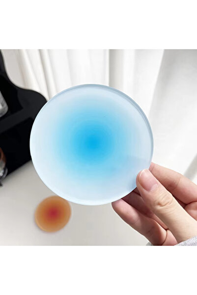 Choice قاعدة أكواب دائرية مانعة للانزلاق مصنوعة من أكريليك المتدرج اللون الأز...