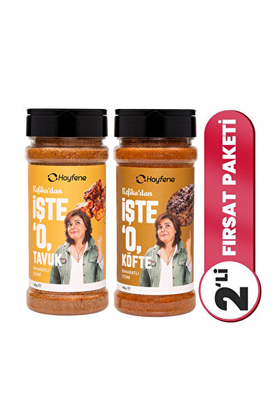Hayfene Refika'dan Işte O Tavuk Baharatlı 140g ve İşte O Köfte Baharatlı Çeşn...