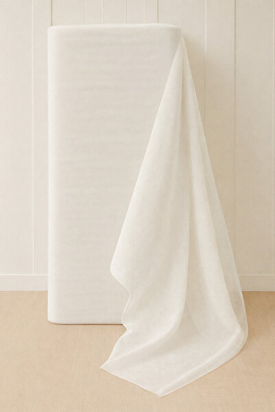 ZEYMERADE Tul decorativ Off-White, Tul decorativ pentru logodnă, Tul decorati...