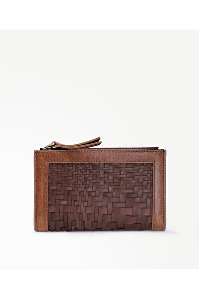 Yargıcı Leather Knitted Detailed Wallet