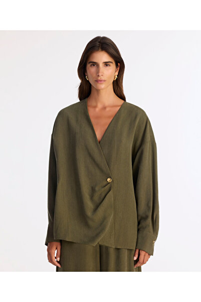 Yargıcı Geniş Gömlek Yaka Uzun Kol Gömlek